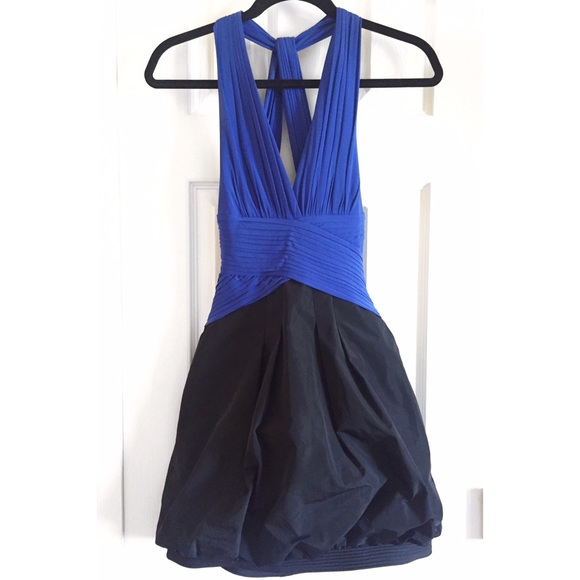 BCBGMaxAzria Blue & Black Cocktail Dress - Picture 1 of 2