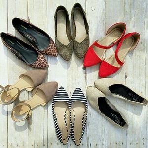 Catos Tan Point Toe Flats