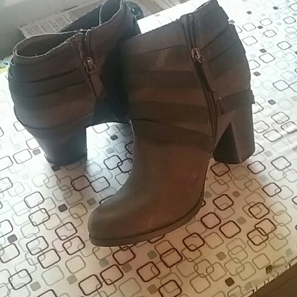 A cute pair of brown leather booties