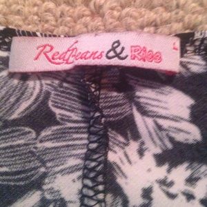 Red Beans and Rice Tops - Black and white floral blouse Red Beans and Rice Tops - Black and white floral blouse