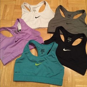SOLD all 5!! Nike Dri-Fit Sports Bras