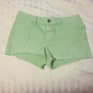 Lauren Conrad mint cutoffs