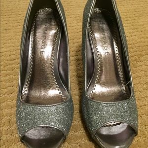 Rampage Sparkle Heels Charcoal