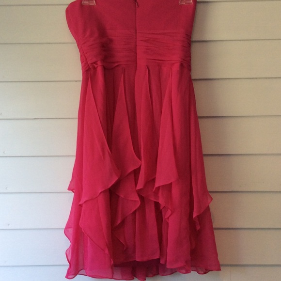 Hot Pink Ruffle Prom Dress David\'s Bridal