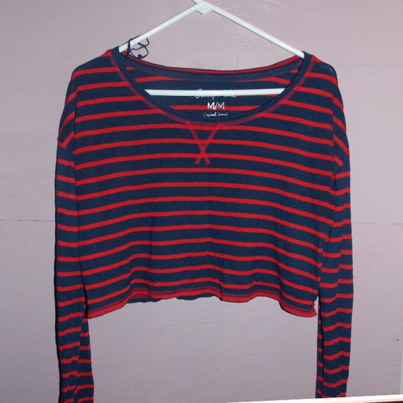 Aeropostale Striped Crop Top