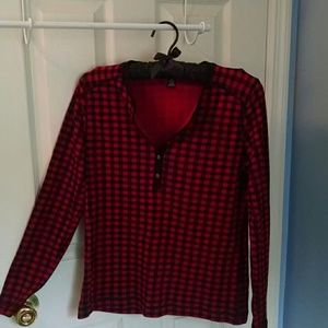 Black and red casual shirt