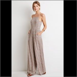Contemporary Floral Print Cami Jumpsuit