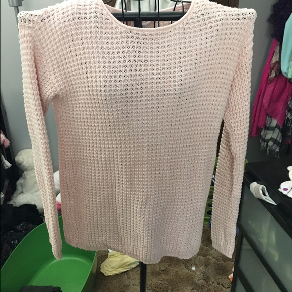 Light pink bow back sweater - Picture 1 of 2