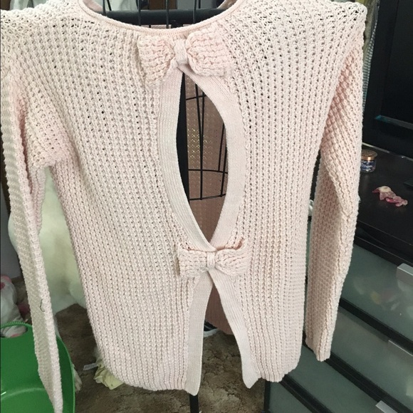 Light pink bow back sweater - Picture 2 of 2