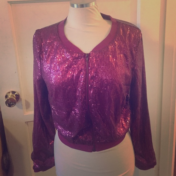 Fuchsia sequined jacket never worn