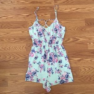 H&M floral strappy romper