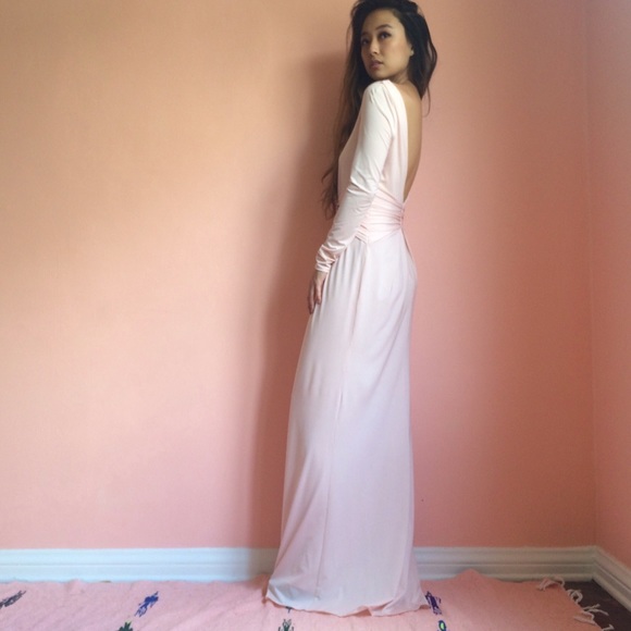 Vera Wang Dresses & Skirts - White by Vera Wang Long Sleeve Grecian Dress