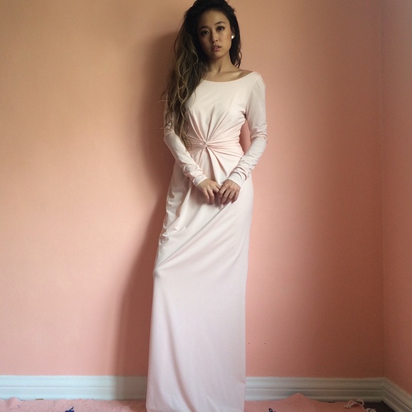 White by Vera Wang Long Sleeve Grecian Dress - Picture 2 of 4