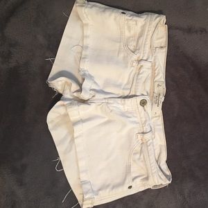 White Jean Shorts