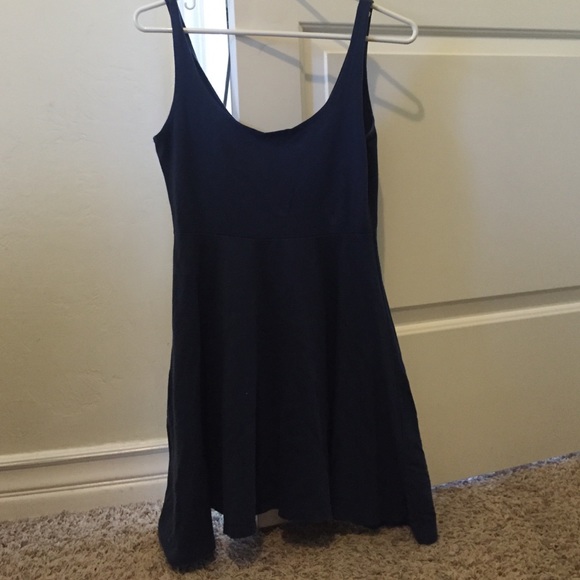 Navy blue urban outfitters flowy dress