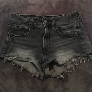 Gray Jean Shorts
