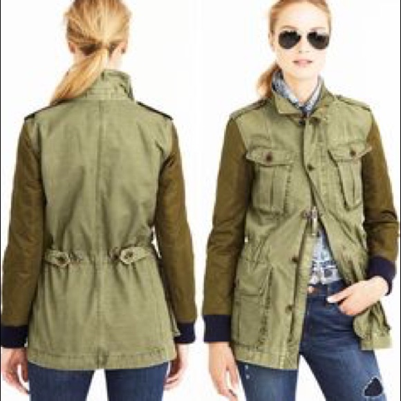 J. CREW Quilted Boyfriend Fatigue Utility Jacket