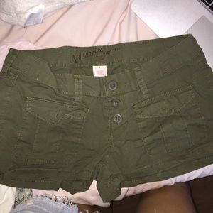 Army green shorts