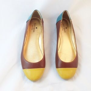 Kate Spade color block flats. Size 8