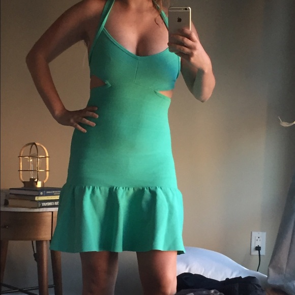 guess green bandage dress Lorna Bandage Dress