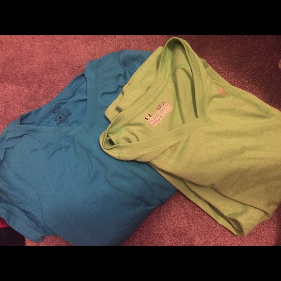 Two short sleeve workout shirts