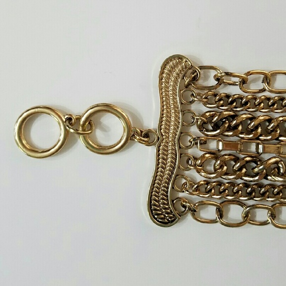 Mixed Chain Gold Bracelet - Picture 4 of 4