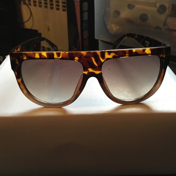 Flat top inspired sunglasses brown tortoise