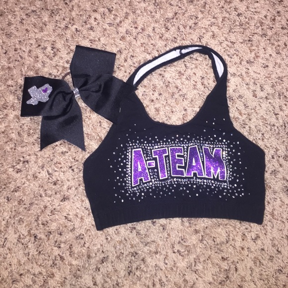 Spirit of Texas A-Team sports bra and bow