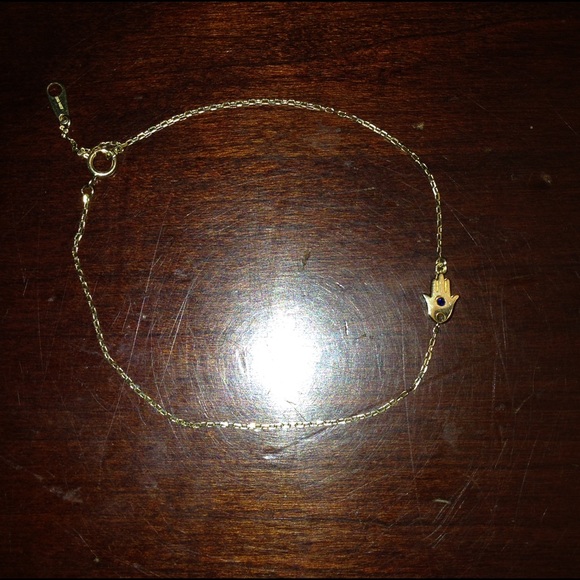 14k gold Hamsa hand bracelet