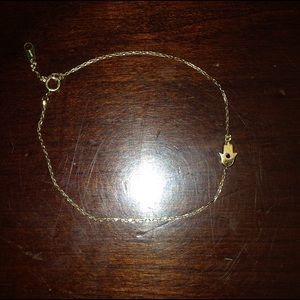 14k gold Hamsa hand bracelet