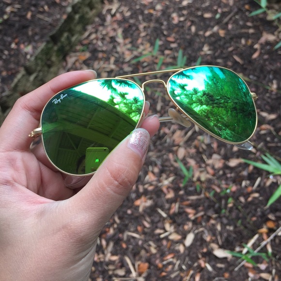 Authentic Ray ban Aviators Flash lenses