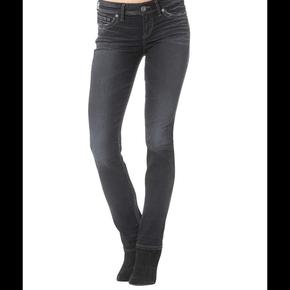 Silver Jeans Suki Midrise Straight Indigo Jeans