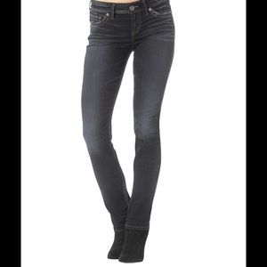 Silver Jeans Suki Midrise Straight Indigo Jeans