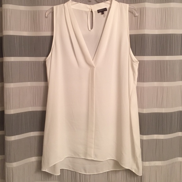 Elegant white sleeveless top