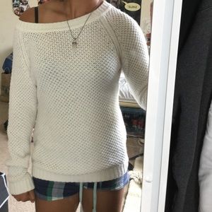 White/cream L.O.G.G. knitted sweater with zipper