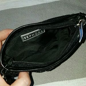 Sephora Bags - NWOT Sephora black wrislet clutch purse sequins Sephora Bags - NWOT Sephora black wrislet clutch purse sequins