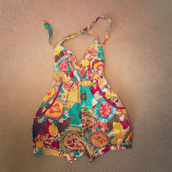 Floral print romper