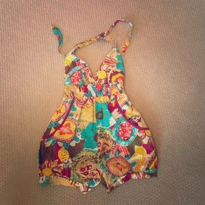 Floral print romper