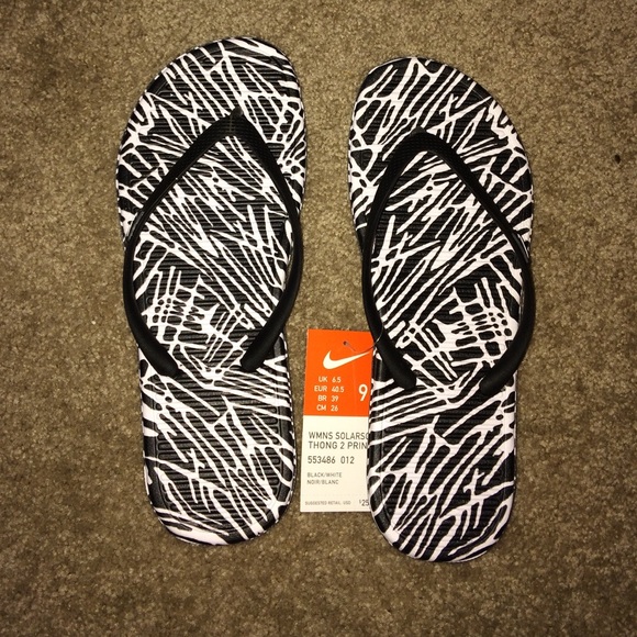 Zebra Flip Flops