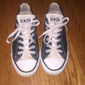 Black and white converse sneakers