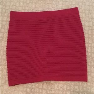 Red bodycon skirt