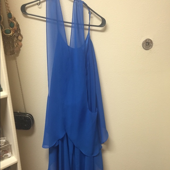 High low dress blue