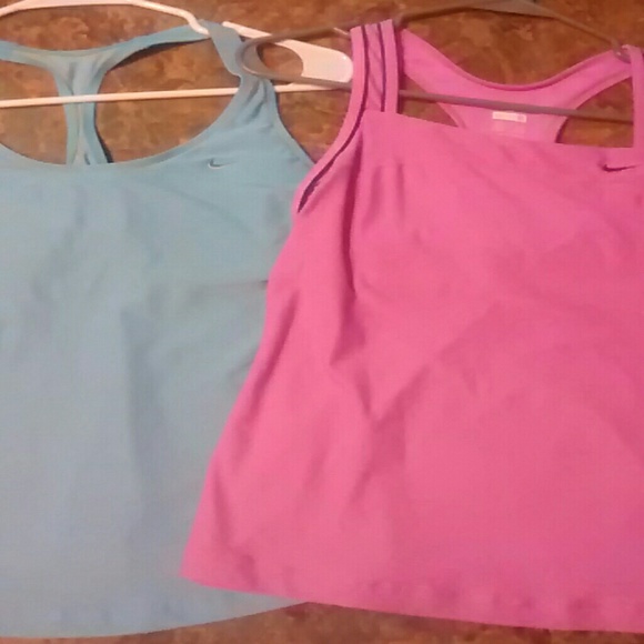 Bundle of 2 Nike FIT DRY Built-in Bra Tanks