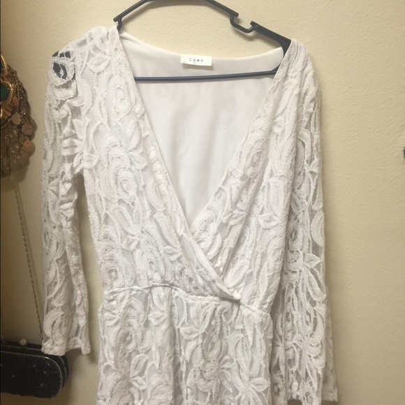 White lace romper