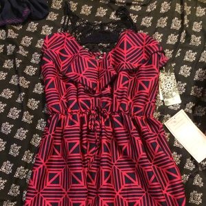 Mymichelle company pink and navy dress