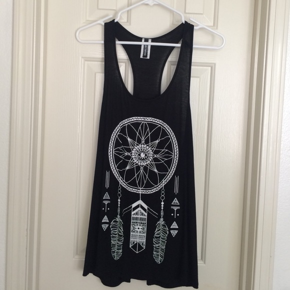 Racerback Dream Catcher Tank Top Black M