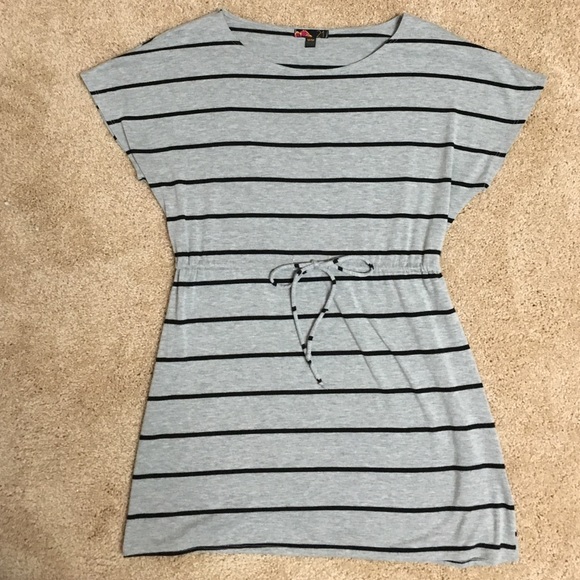 Black and Gray Striped Dress 👗