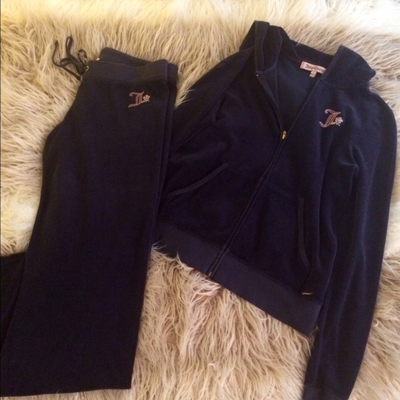 'Juicy Couture' Navy Sweatshirt and Pant Set