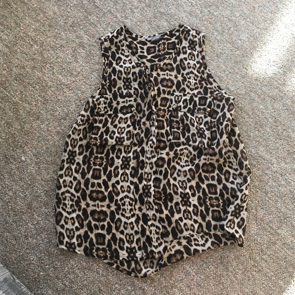 Charlotte Russe Cheetah Print Tank Top