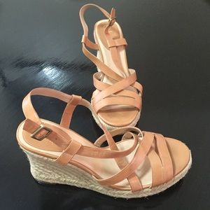 Cole Haan tan wedge sandal